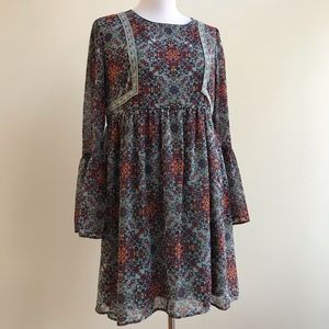 Boho Women’s Longsleeve Mini Large Dress